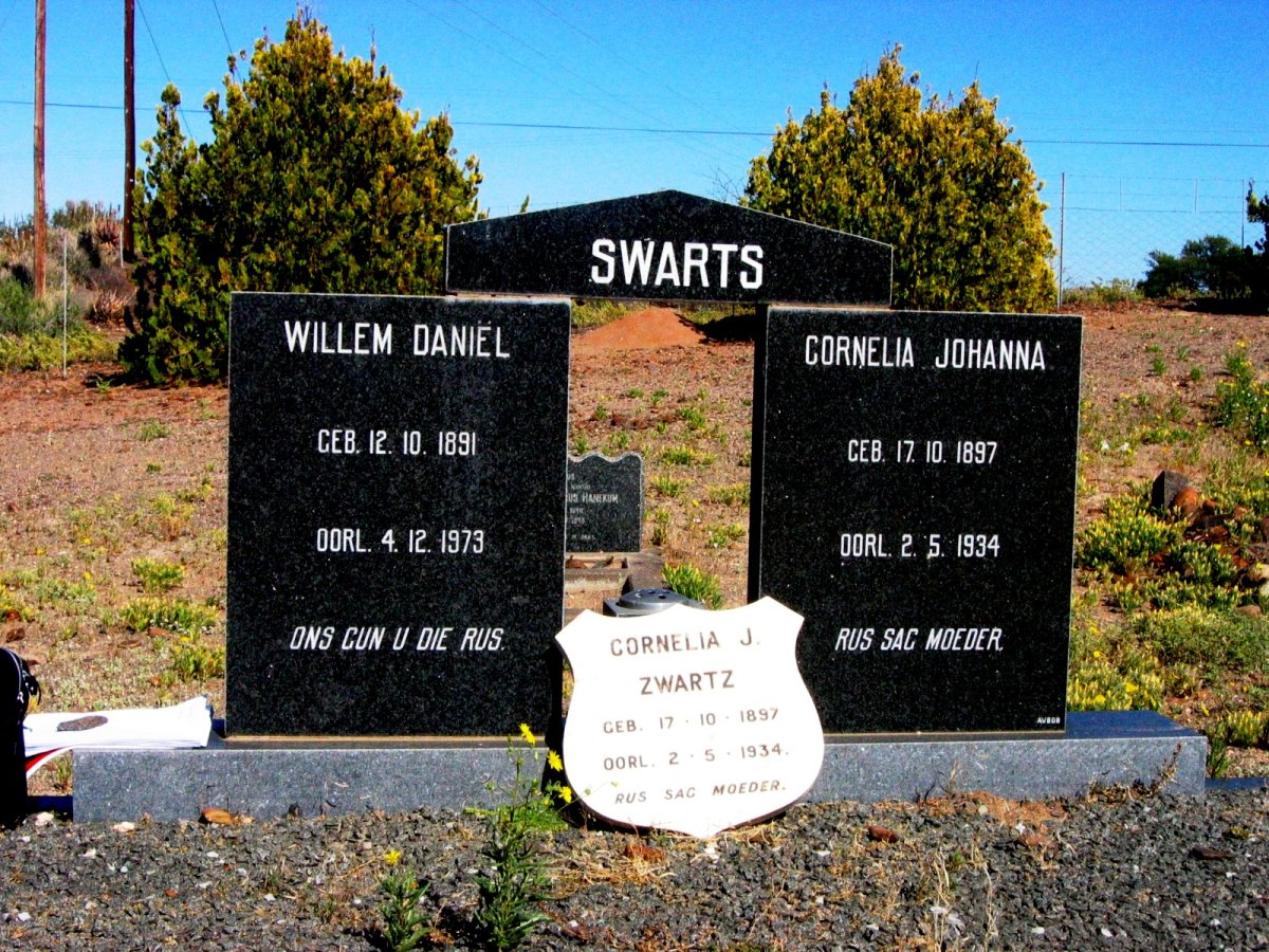 SWARTS Willem Daniël 1891-1973 &amp; Cornelia Johanna 1897-1937