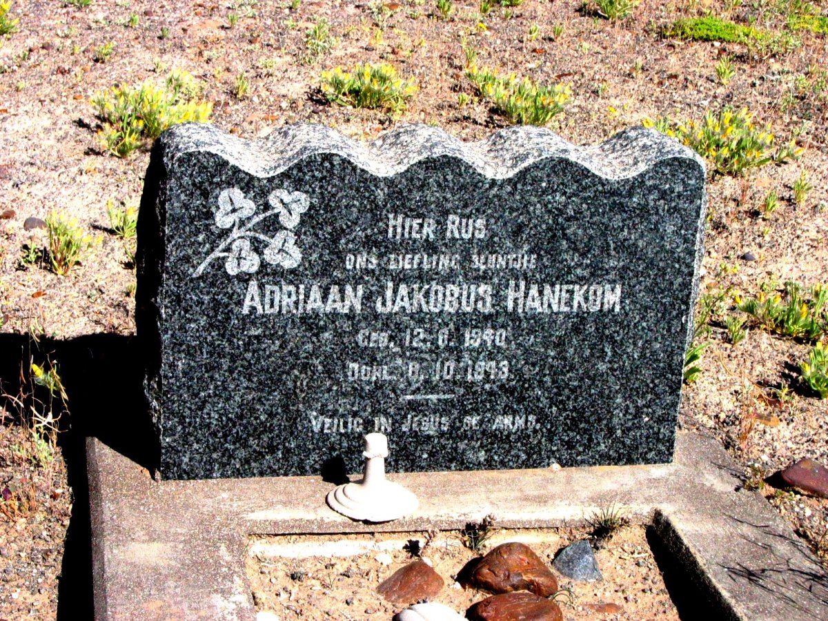 HANEKOM Adriaan Jakobus 1940-1943