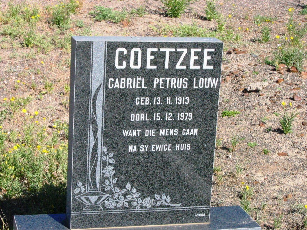 COETZEE Gabriël Petrus Louw 1913-1979