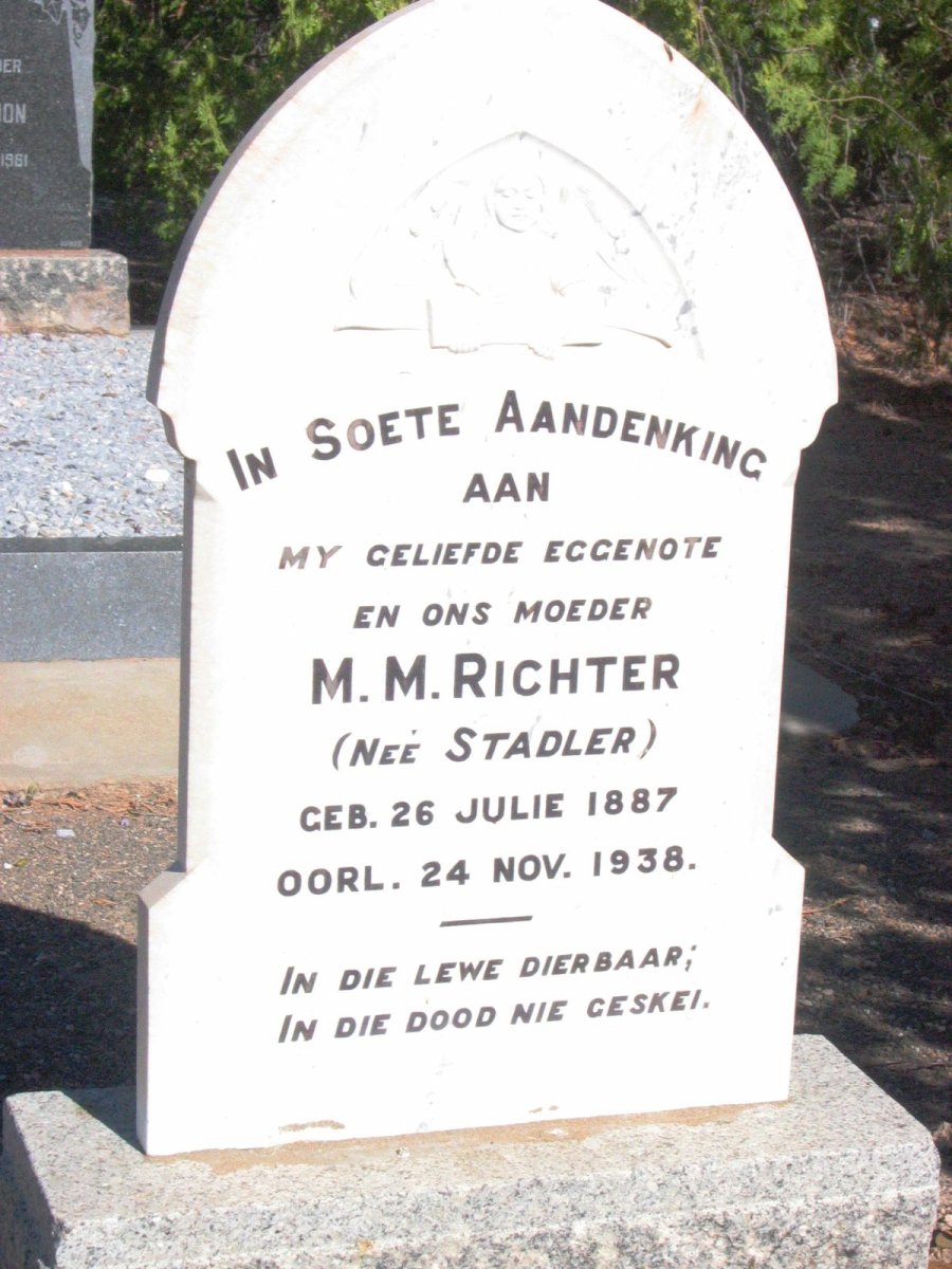 RICHTER M.M. nee STADLER 1887-1938