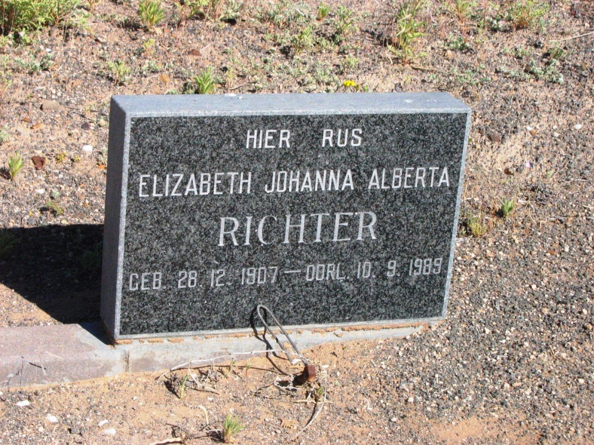 RICHTER Elizabeth Johanna Alberta 1907-1989