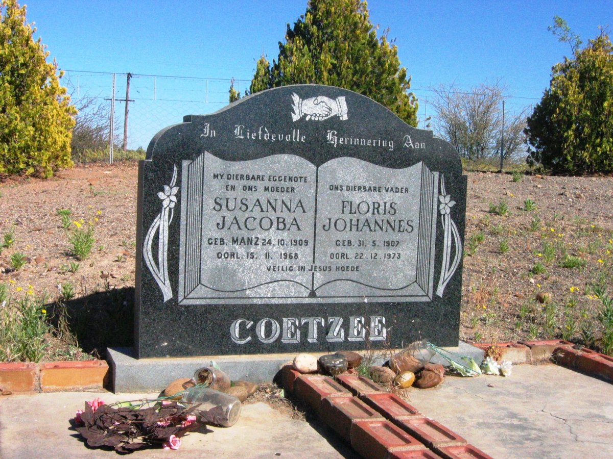 COETZEE Floris Johannes 1907-1973 &amp; Susanna Jacoba MANZ 1909-1968