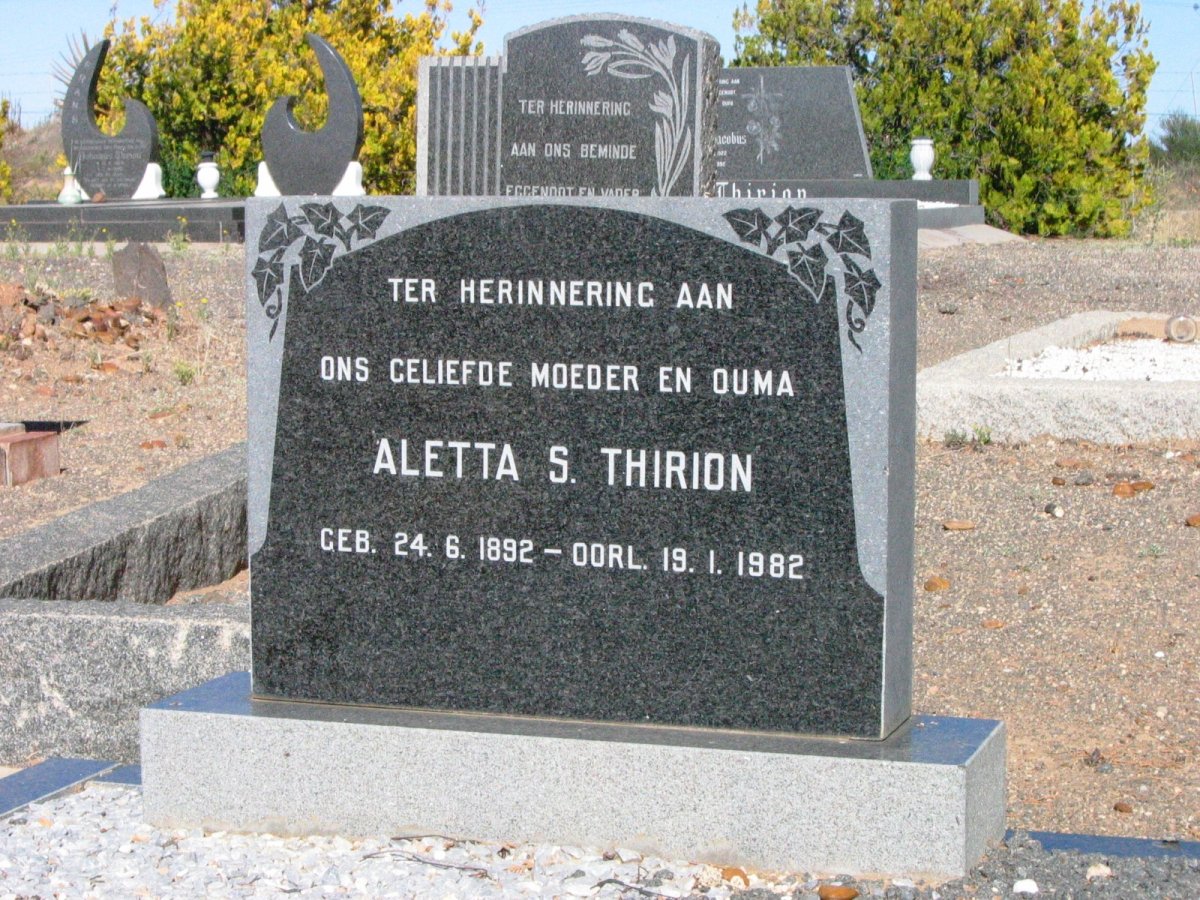 THIRION Aletta S. 1892-1982