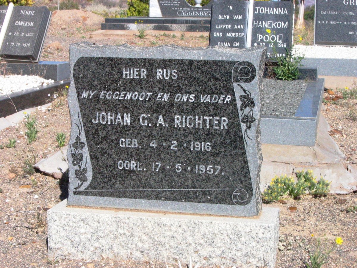 RICHTER Johan G.A. 1916-1957