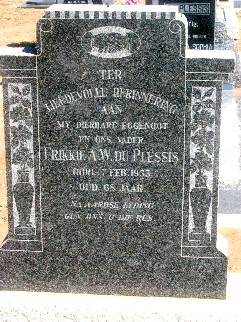PLESSIS Frikkie A.W., du -1953