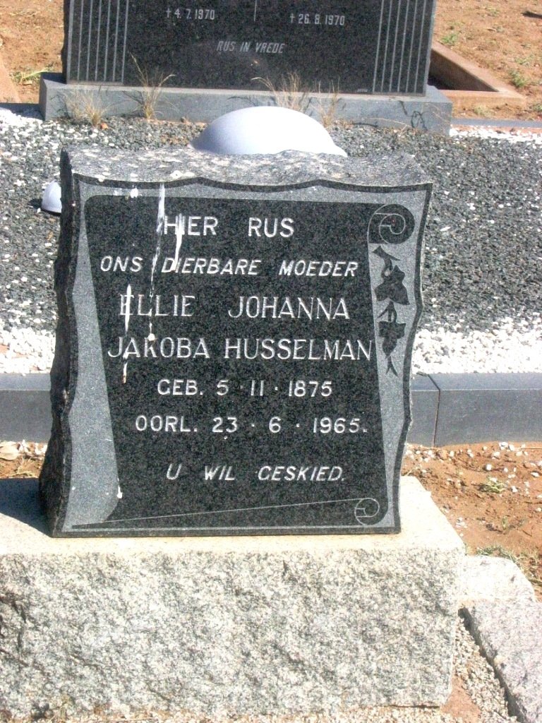 HUSSELMAN Ellie Johanna Jakoba 1875-1965