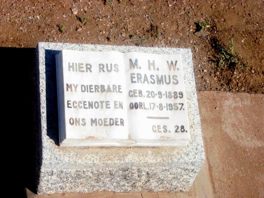 ERASMUS M.H.W. 1889-1957