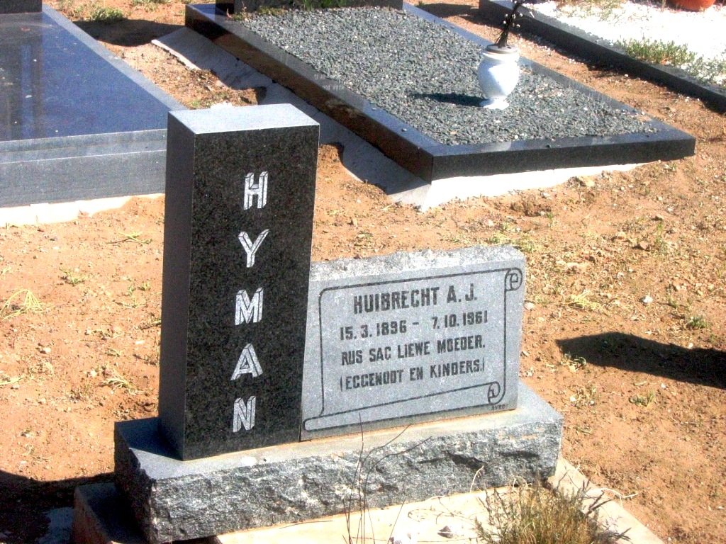 HYMAN Huibrecht A. J. 1896-1961