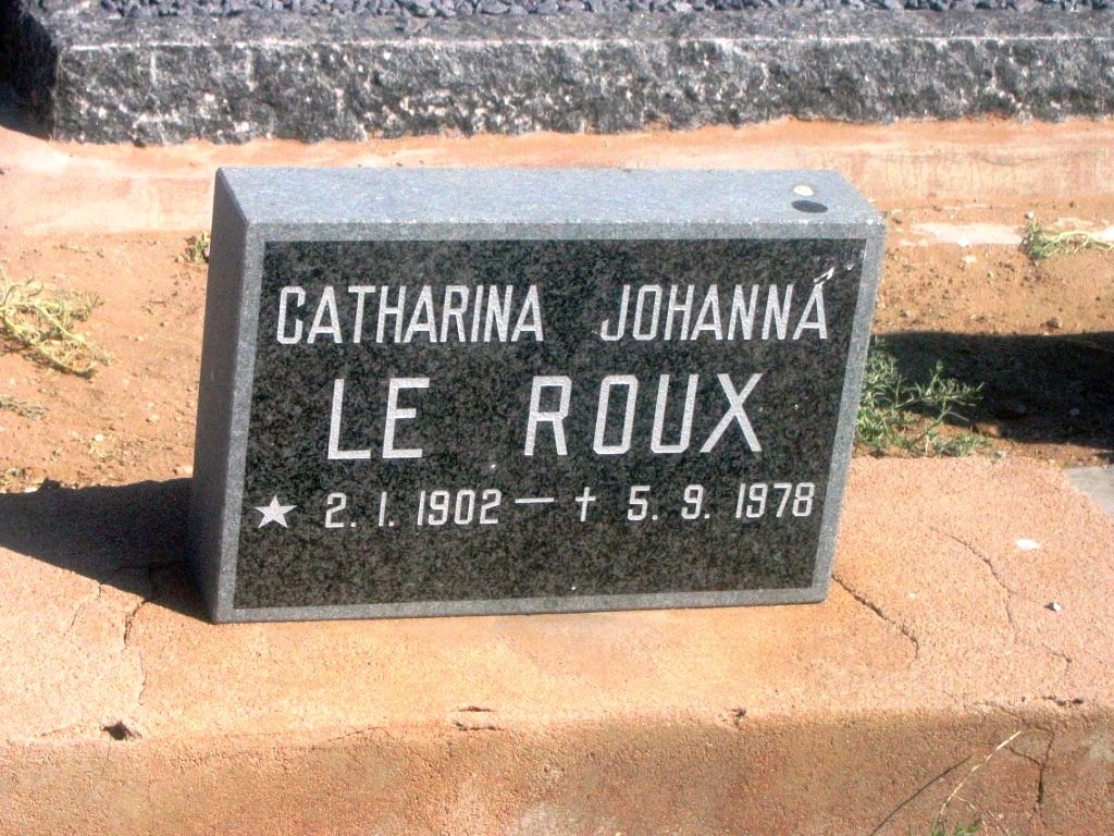 ROUX Catharina Johanna, le 1902-1978