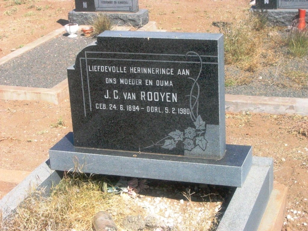 ROOYEN J.C., van 1894-1980