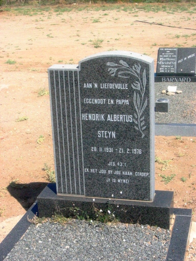 STEYN Hendrik Albertus 1931-1976