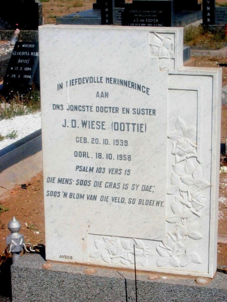 WIESE J.D. 1939-1958