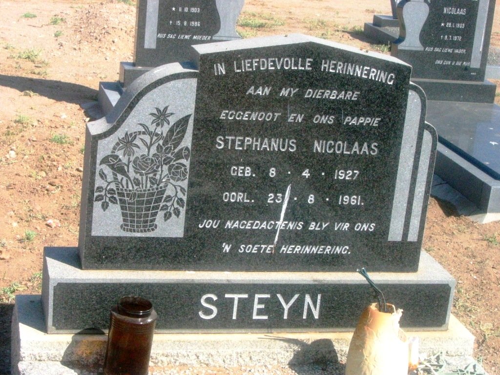 STEYN Stephanus Nicolaas 1927-1961