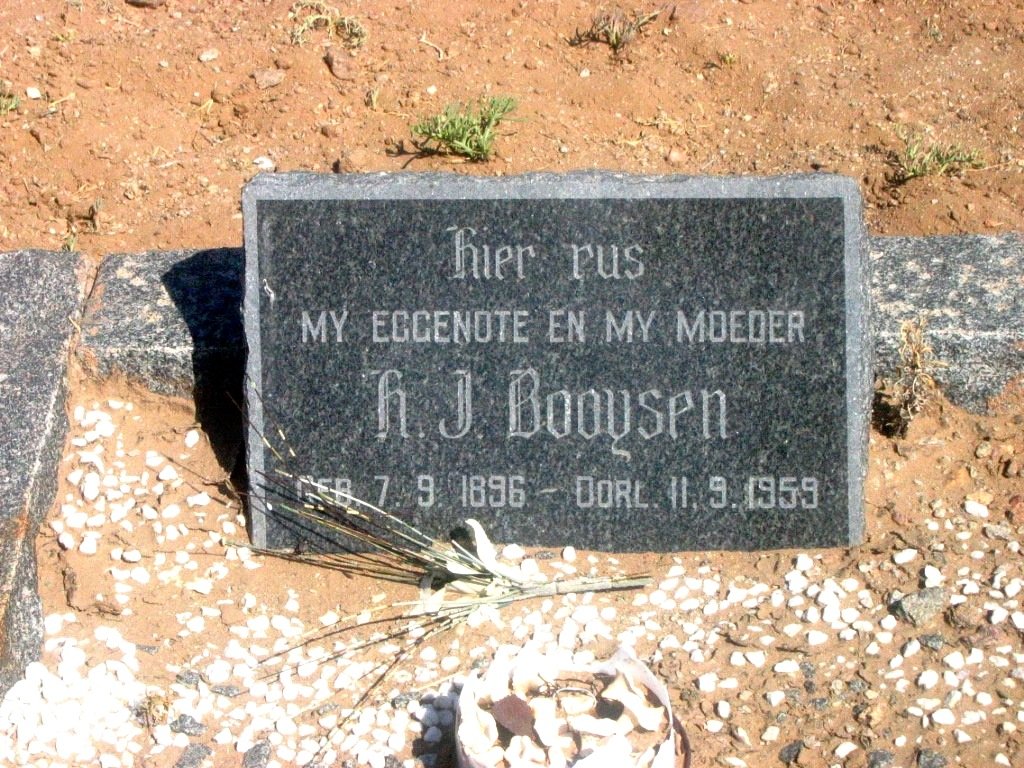 BOOYSEN H.J. 1896-1959