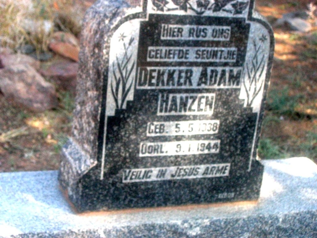 HANZEN Dekker Adam 1938-1944