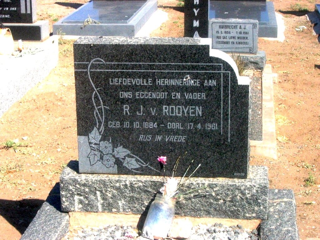 ROOYEN R.J., van 1884-1961
