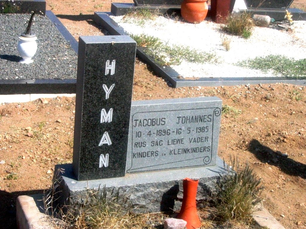 HYMAN Jacobus Johannes 1896-1985