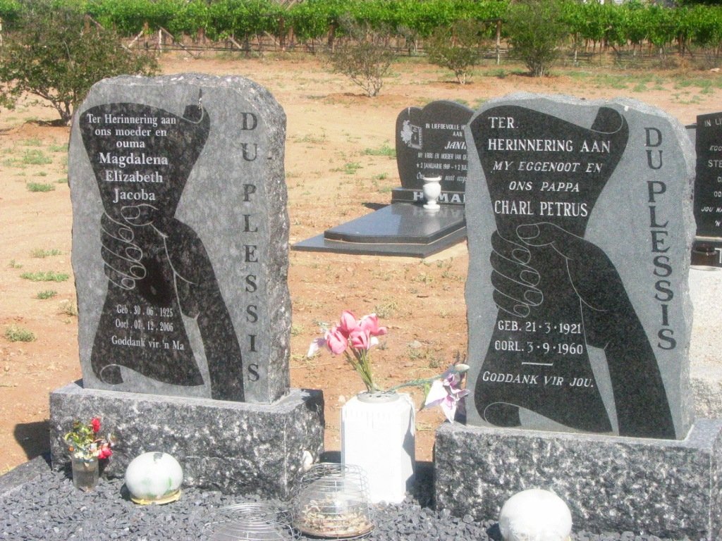 PLESSIS Charl Petrus, du 1921-1960 &amp; Magdalena Elizabeth Jacoba 1925-2006