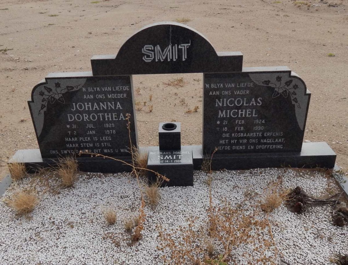SMIT Nicolas Michel 1924-1990 &amp; Johanna Dorothea 1929-1978 :: SMIT Nicholaas Machiel 1954-2008