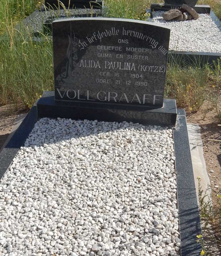 VOLLGRAAFF Alida Paulina nee KOTZÉ 1904-1990