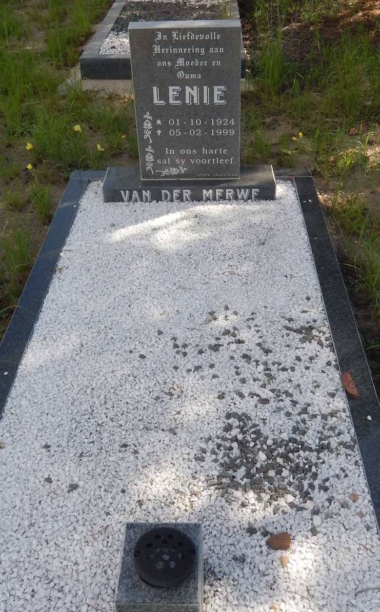 MERWE Lenie, van der 1924-1999