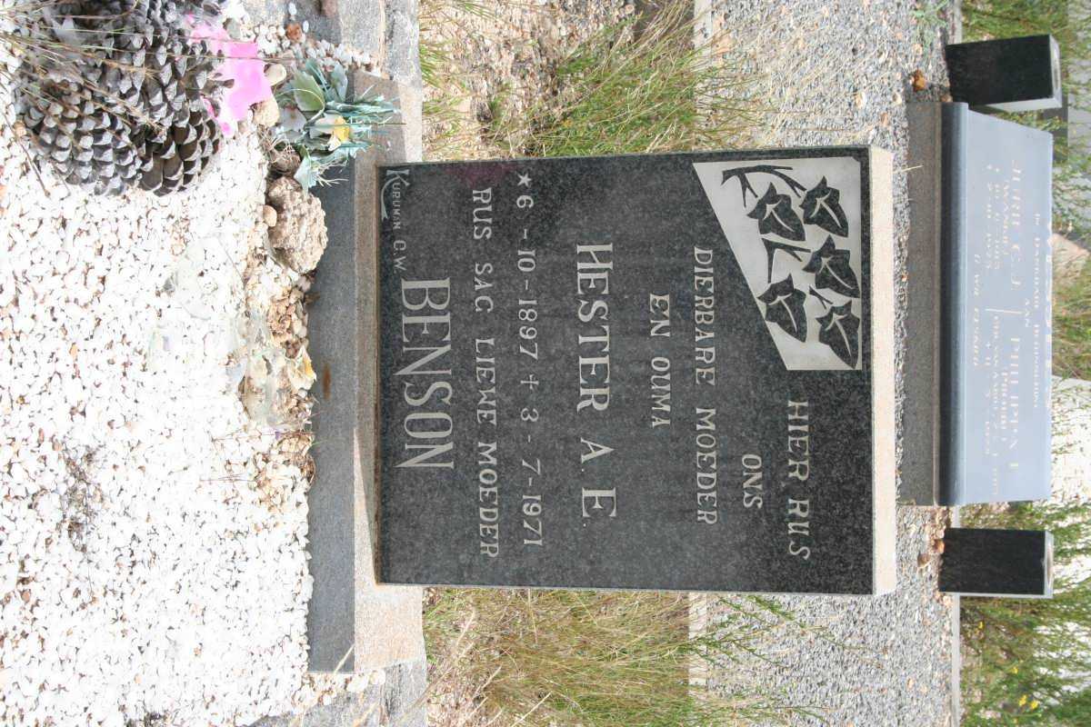 BENSON Hester A.E. 1897-1971