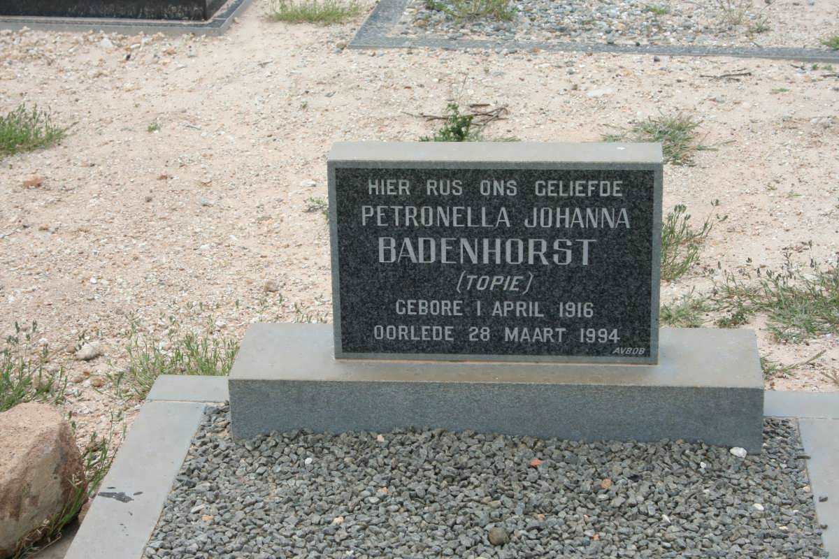 BADENHORST Petronella Johanna 1916-1994