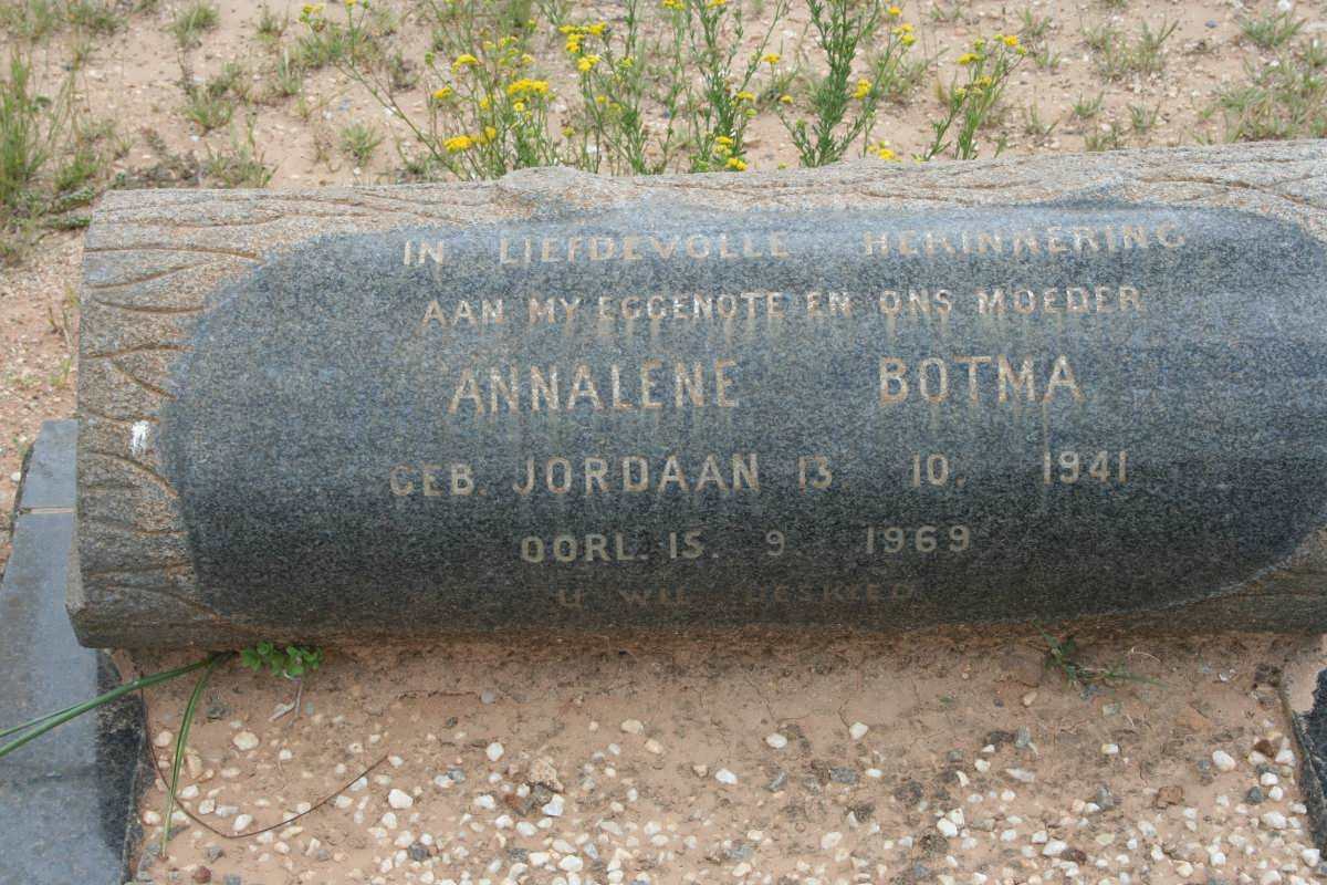 BOTMA Annalene nee JORDAAN 1941-1969