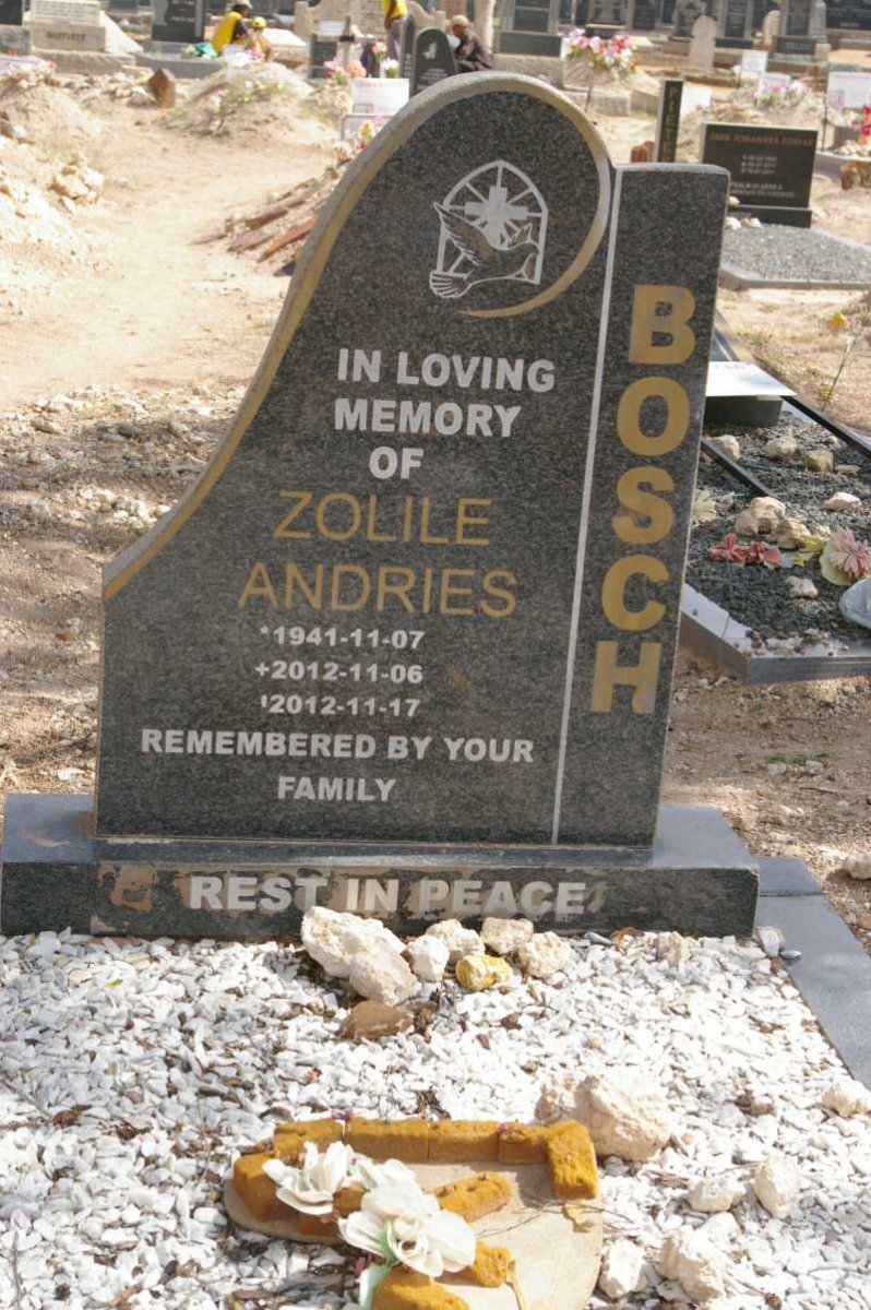 BOSCH Zolile Andries 1941-2012