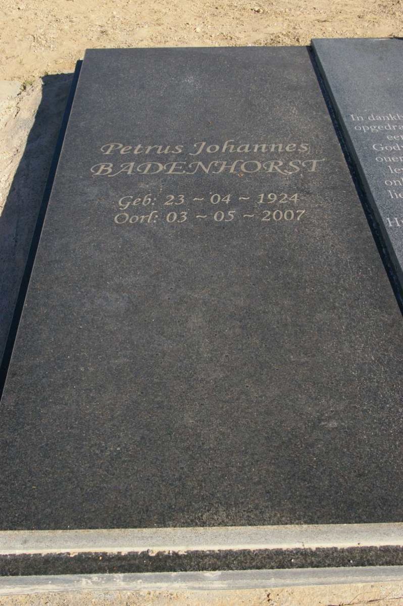 BADENHORST Petrus Johannes 1924-2007