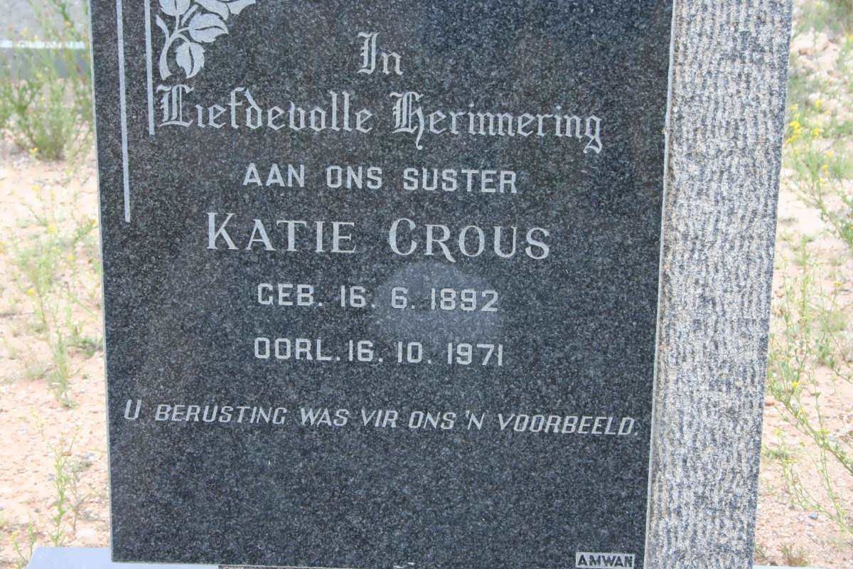 CROUS Katie 1892-1971