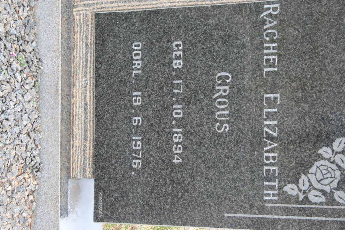 CROUS Rachel Elizabeth 1894-1976