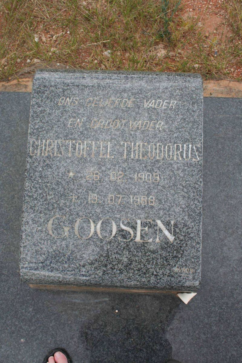 GOOSEN Christoffel Theodorus 1909-1989