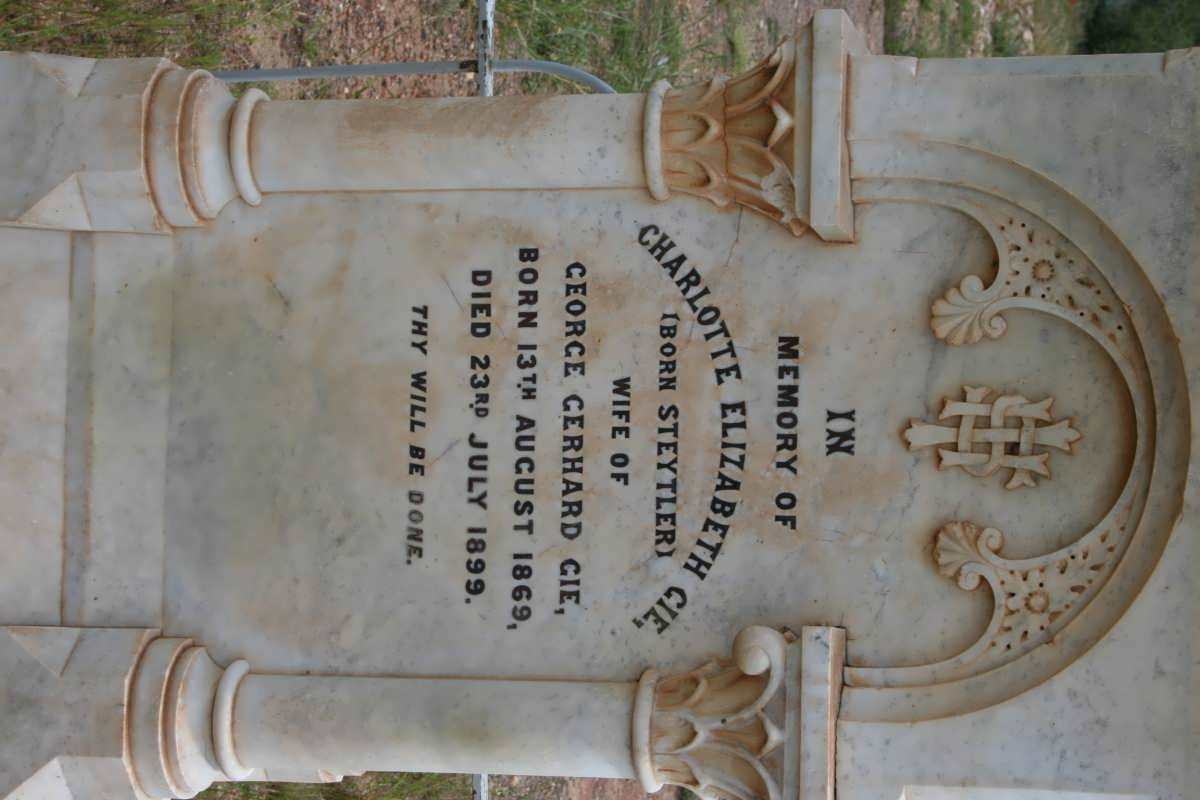 GIE Charlotte Elizabeth nee STEYTLER 1869-1899
