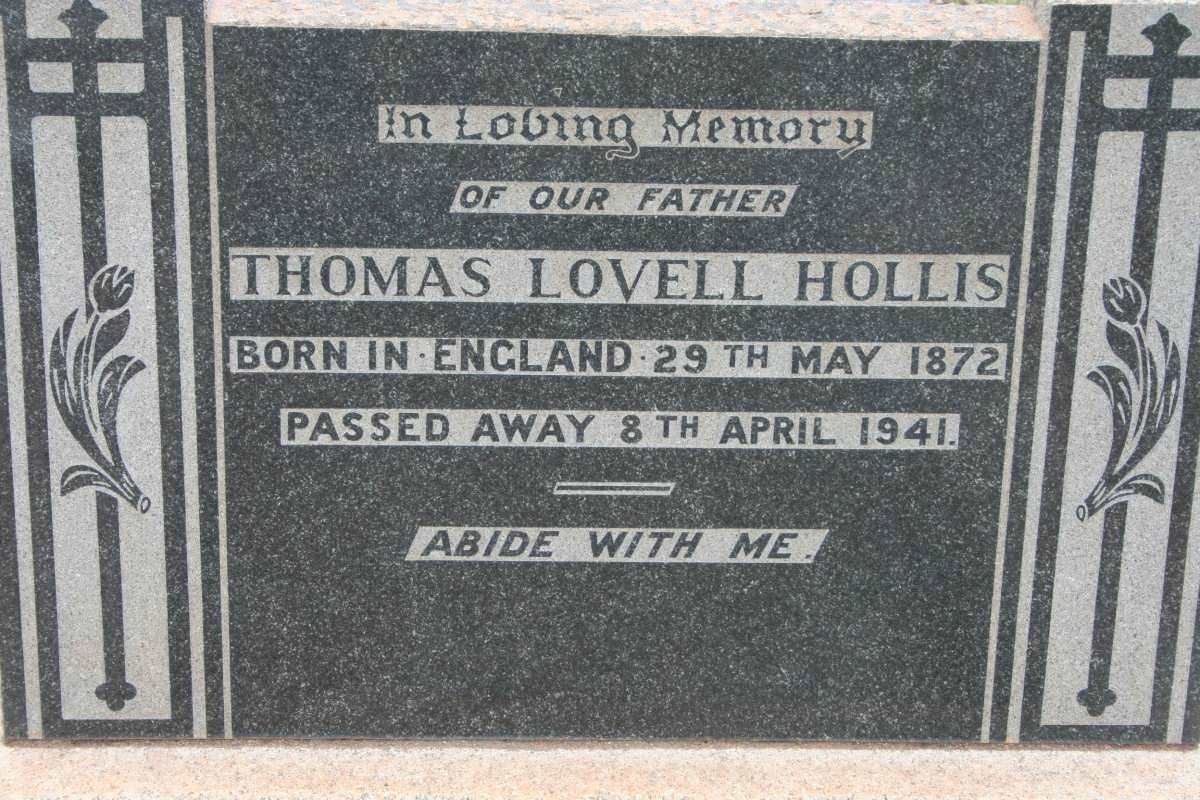 HOLLIS Thomas Lovell 1872-1941