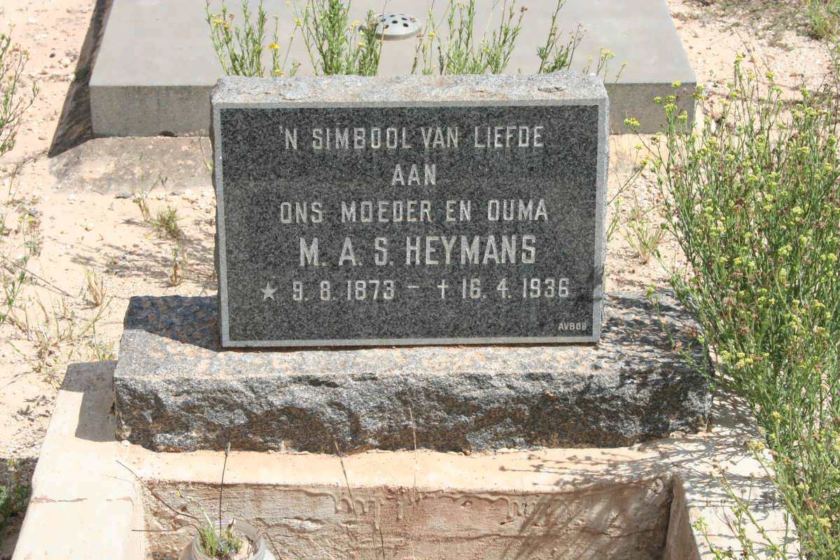 HEYMANS M.A.S. 1873-1936