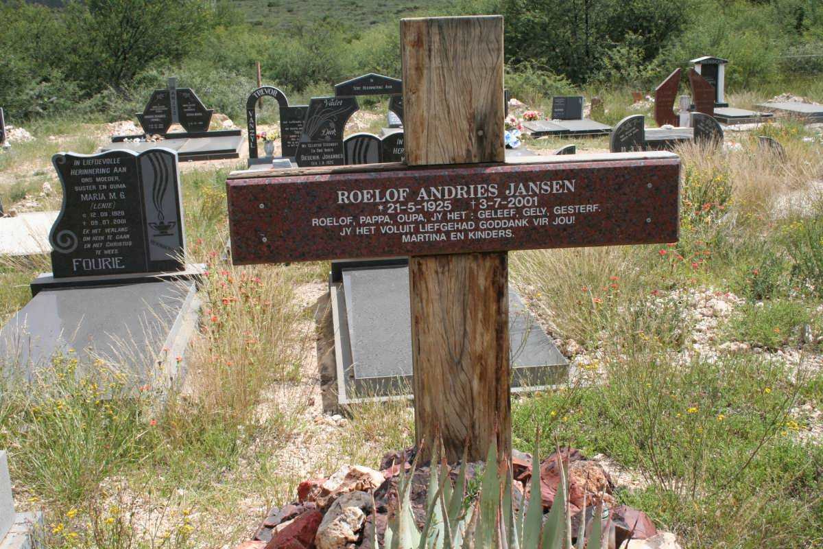 JANSEN Roelof Andries 1925-2001