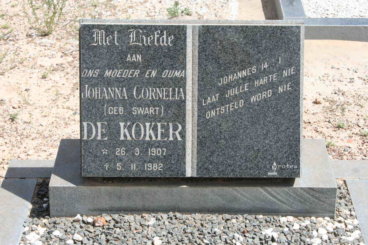 KOKER Johanna Cornelia, de nee SWART 1907-1982