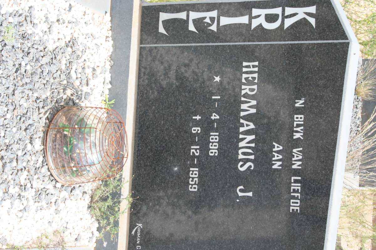 KRIEL Hermanus J. 1896-1959