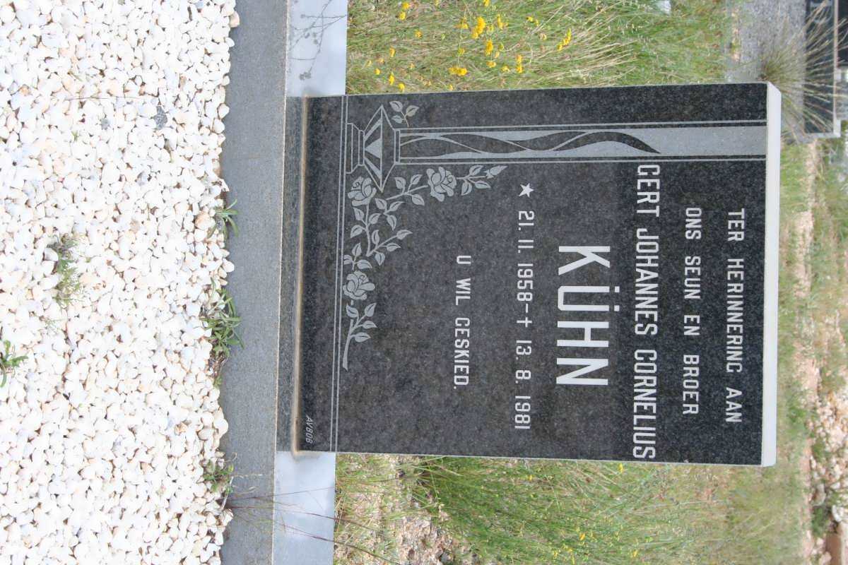 KUHN Gert Johannes Cornelius 1958-1981