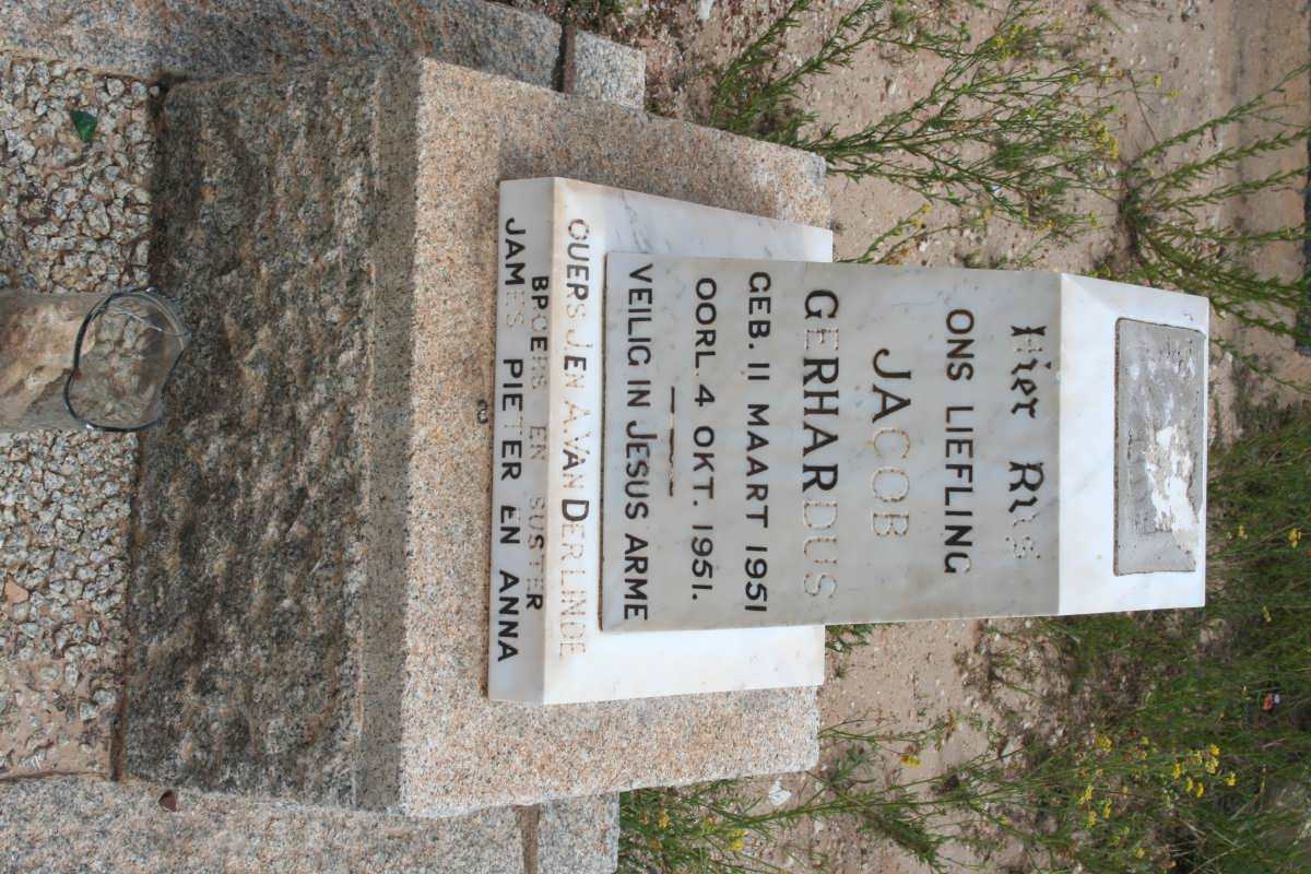 LINDE Jacob Gerhardus, van der 1951-1951