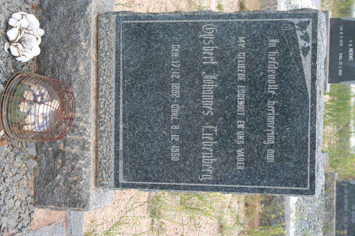 LIEBENBERG Gysbert Johannes 1882-1950