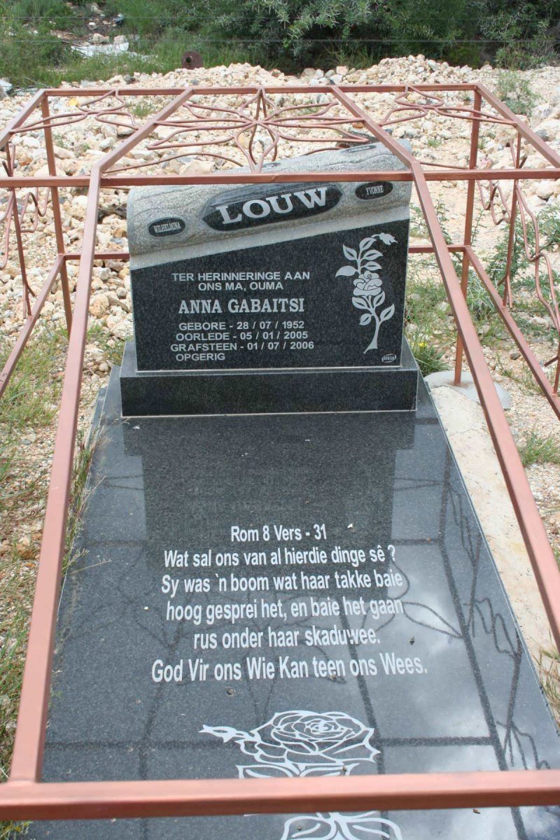 LOUW Anna Gabaitsi 1952-2005