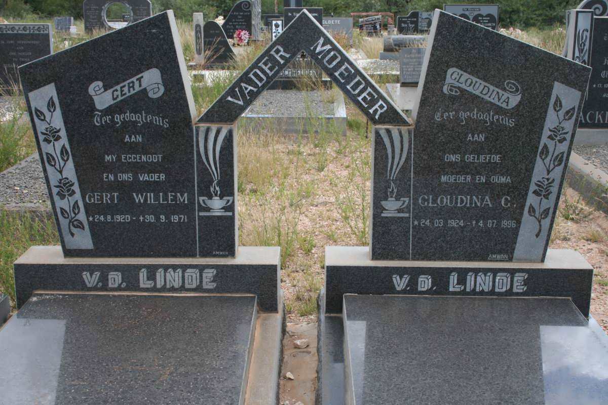 LINDE Gert Willem, v.d. 1920-1971 &amp; Gloudina G. 1924-1996