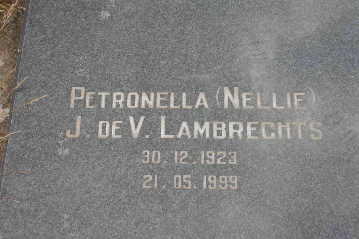 LAMBRECHTS Petronella J. de V. 1923-1999