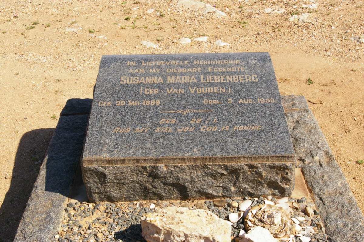 LIEBENBERG Susanna Maria nee VAN VUUREN 1899-1950