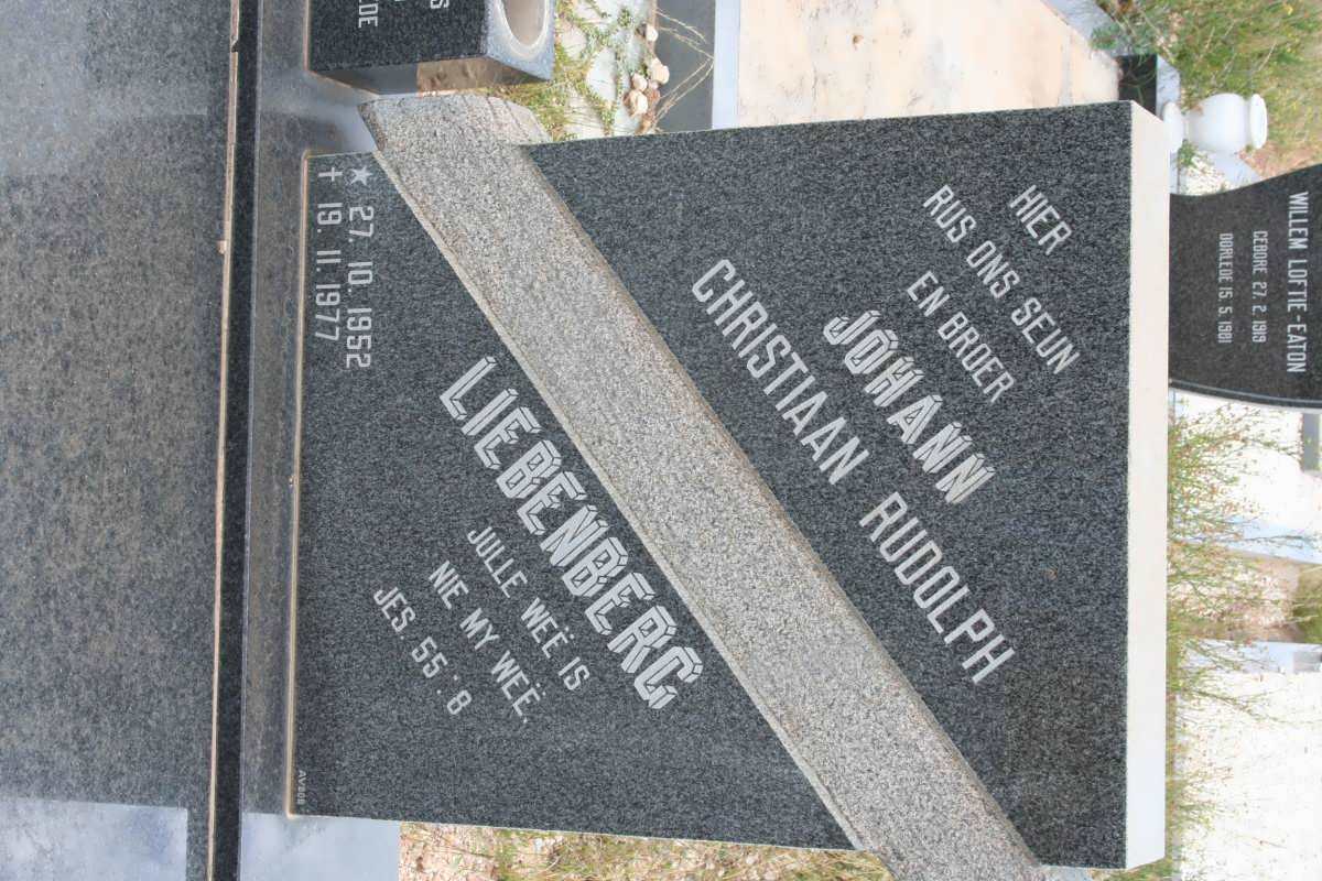LIEBENBERG Johann Christiaan Rudolph 1952-1977