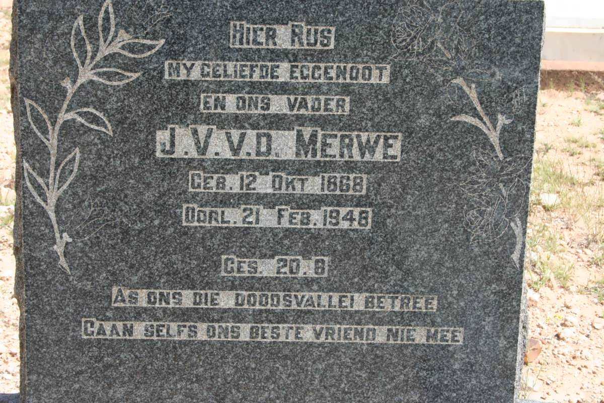 MERWE J.V., v.d. 1868-1948