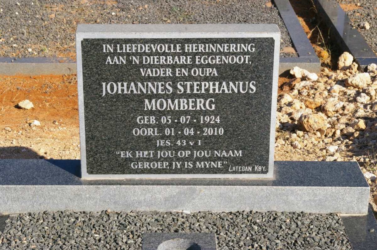 MOMBERG Johannes Stephanus 1924-2010