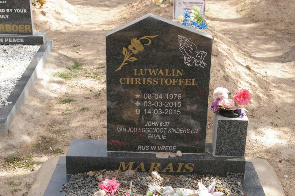 MARAIS Luwalin Chrisstoffel 1976-2015
